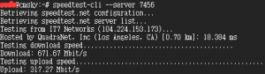 linux下使用speedtest测速